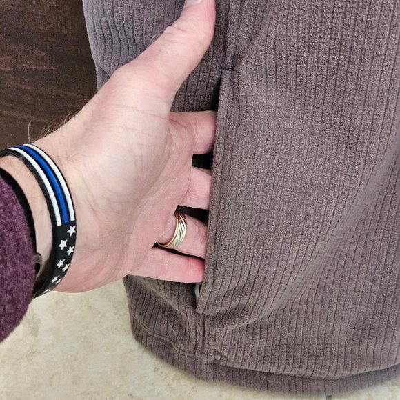 Sun Mountain Men's Weatherflex Ribbed Vest, Khaki/Tan/White, Sz XXL - Picture 4 of 16